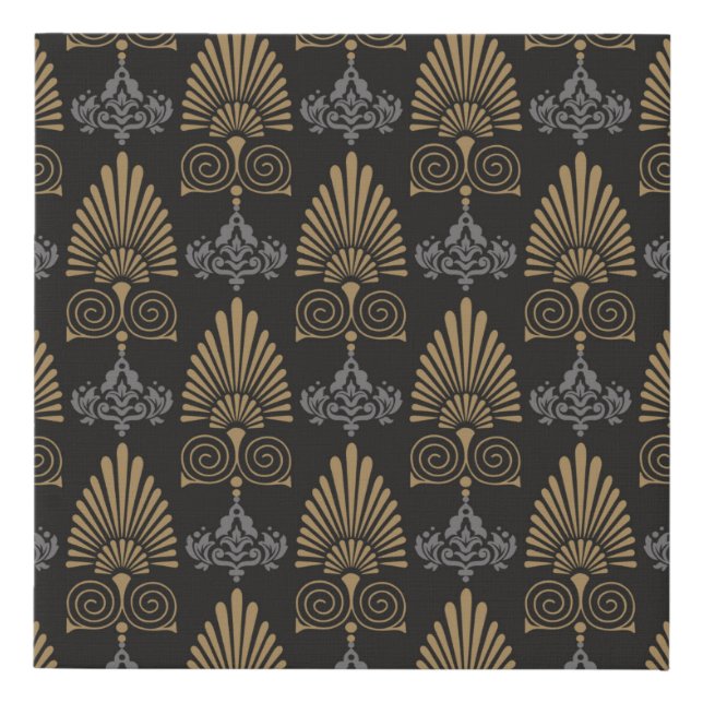 Background seamless pattern in art deco style, wal faux canvas print (Front)