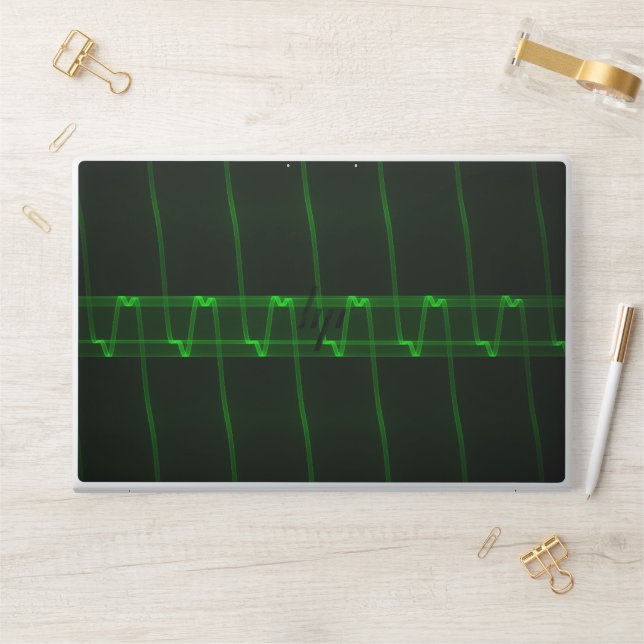 Background Signal Light Glow Green HP Laptop Skin (Desk)