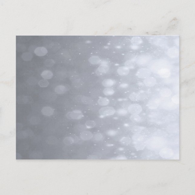 Background - Silver Bokeh Glitter Lights Postcard (Front)