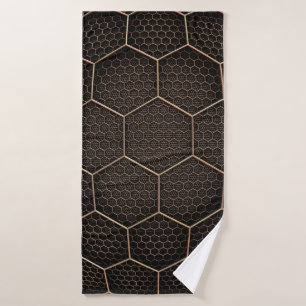 Background texture hexagon grid d bath towel