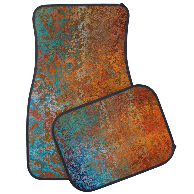 Background texture rust old brown car floor mat (Set)