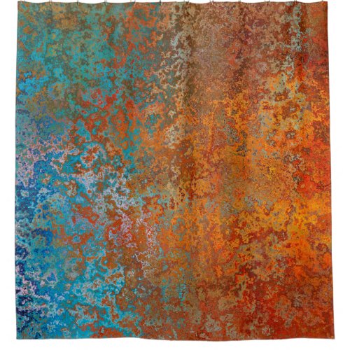 Background texture rust old brown shower curtain