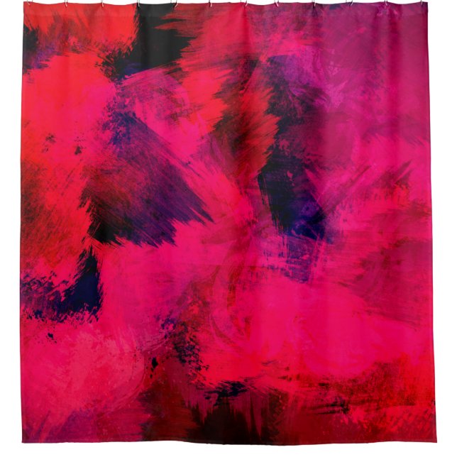 Background texture template red shower curtain (Front)