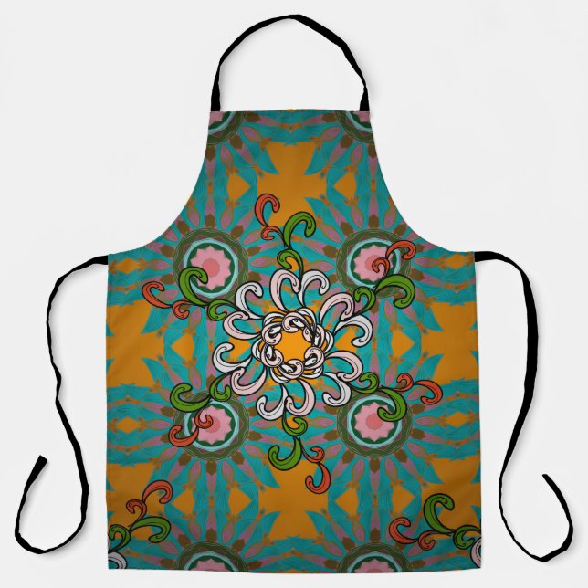 Background texture, wallpaper, floral theme in col apron (Front)
