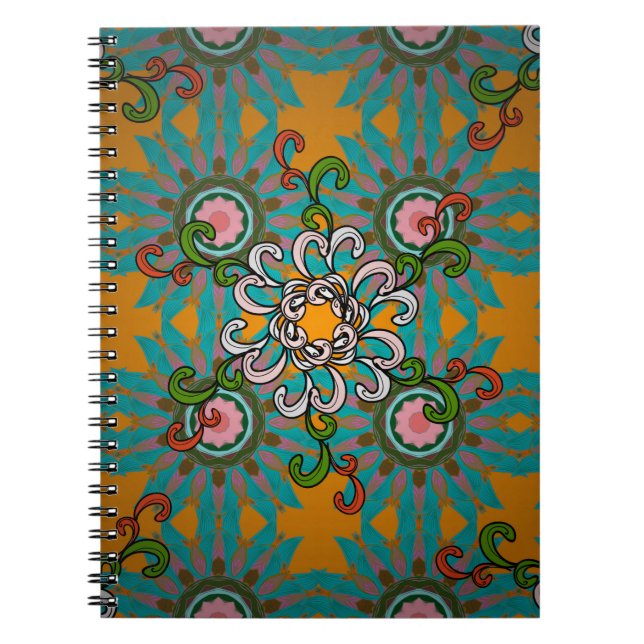 Background texture, wallpaper, floral theme in col notebook (Front)