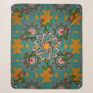 Background texture, wallpaper, floral theme in col sherpa blanket