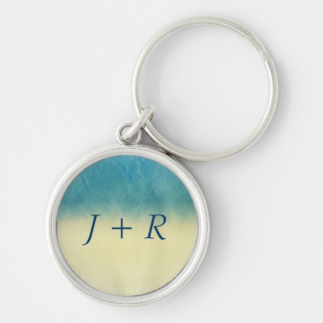 Background- Texture Watercolor Paper Keychain (Front)