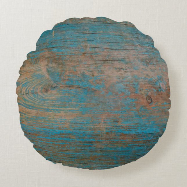 Background texture wood round pillow (Front)