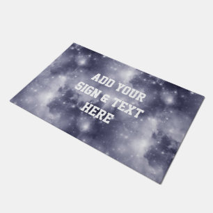 Background Universe dark blue + your own ideas Doormat