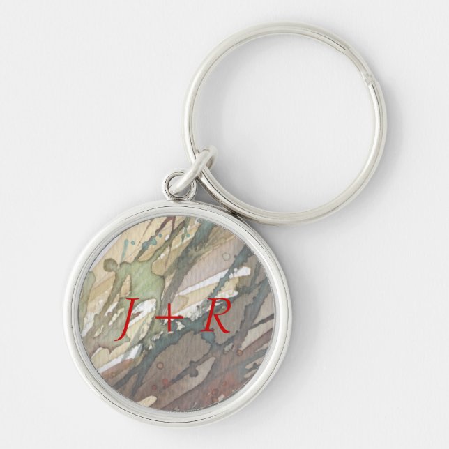 background watercolor 2 keychain (Front)