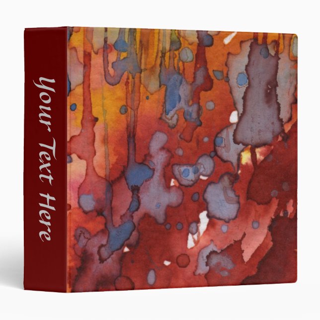 background watercolor 7 3 ring binder (Front/Spine)