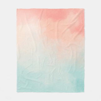 Background watercolor pattern fleece blanket