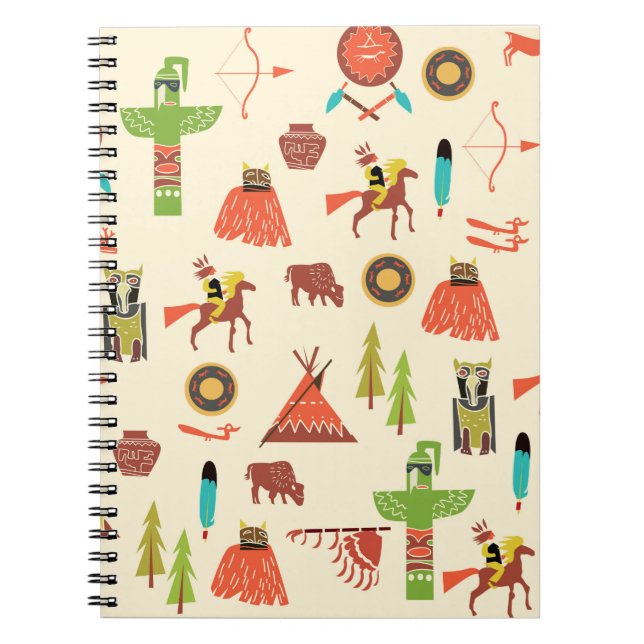 background with American Indians Notebook (Front)