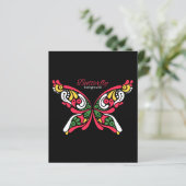 Background with beautiful butterfly. tattoo illust (Standing Front)