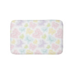 Background with butterflies in watercolor bath mat