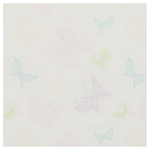 Background with butterflies in watercolor fabric