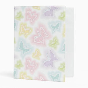 Background with butterflies in watercolor mini binder