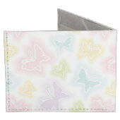 Background with butterflies in watercolor tyvek wallet (Back)