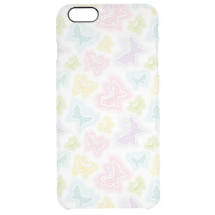 Background with butterflies in watercolor clear iPhone 6 plus case