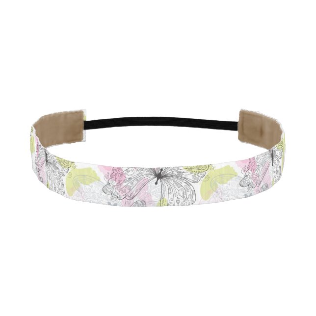 Background with butterfly athletic headband (Front)