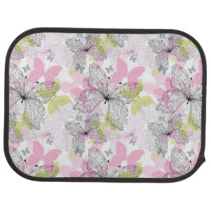 Background with butterfly car mat