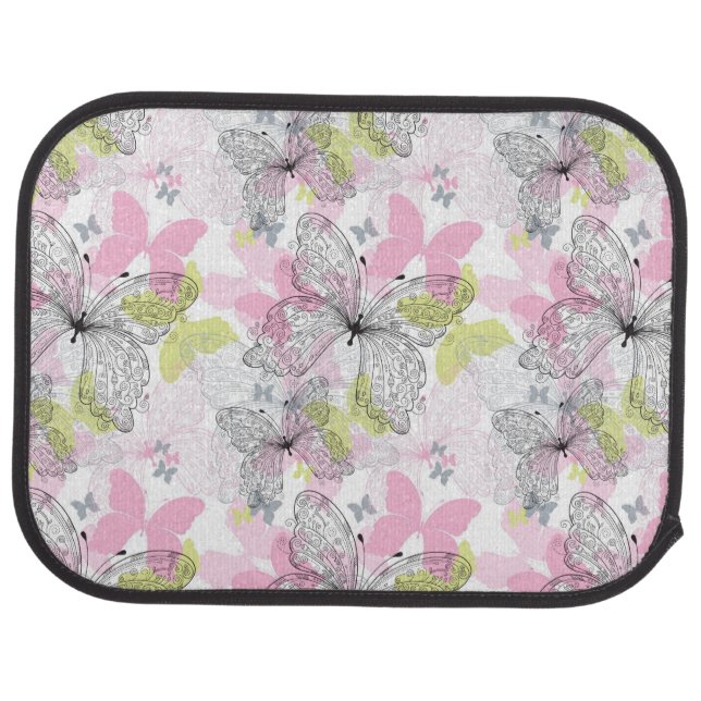 Background with butterfly car mat (Rear)