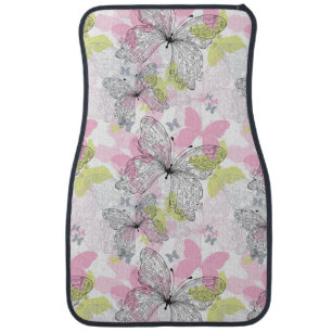 Background with butterfly car mat