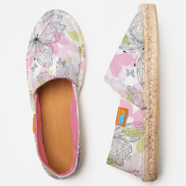 Background with butterfly espadrilles (Side)