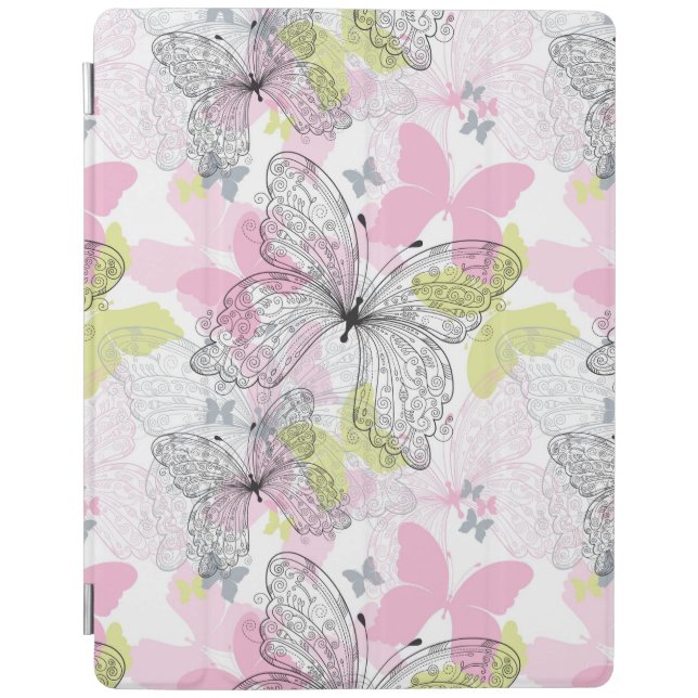 Background with butterfly iPad smart cover (Front)