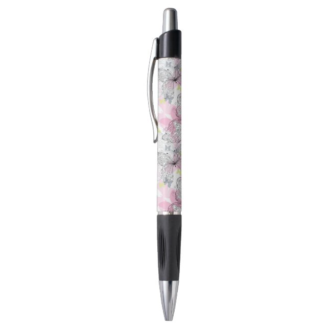 Background with butterfly pen (Top (Vertical))