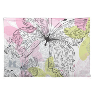 Background with butterfly placemat