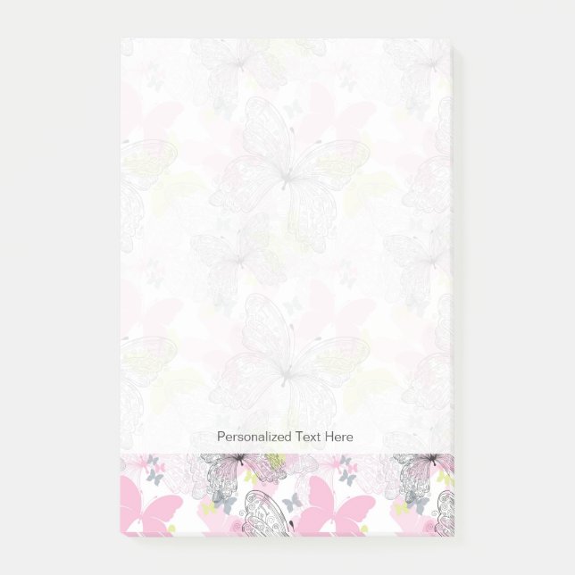 Background with butterfly post-it notes (Front)