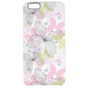Background with butterfly clear iPhone 6 plus case