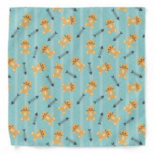 background with cats bandana