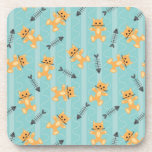 background with cats coaster