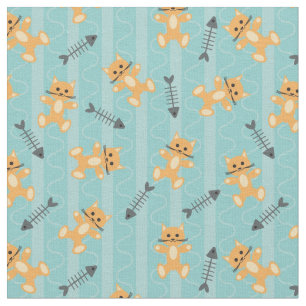 background with cats fabric