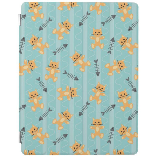 background with cats iPad smart cover (Front)