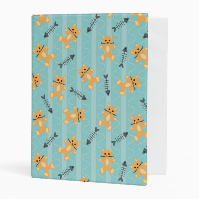background with cats mini binder (Front/Inside)