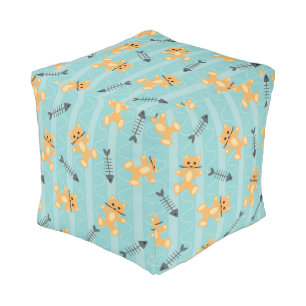 background with cats pouf