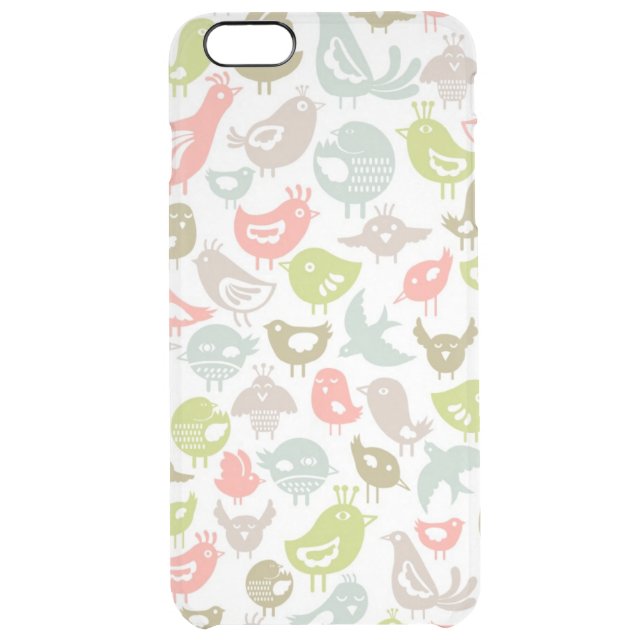 background with colorful birds ornament uncommon iPhone case (Back)