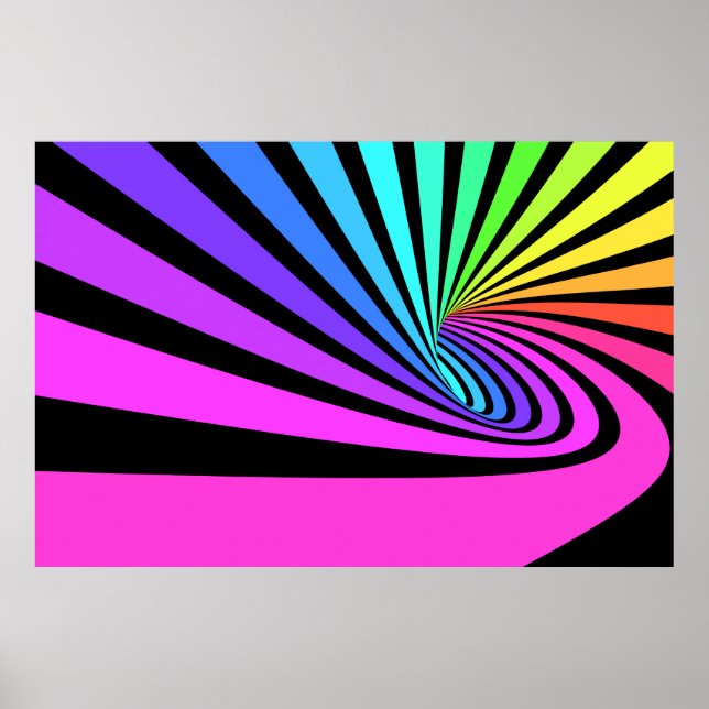 Background with colorful stripes poster (Front)