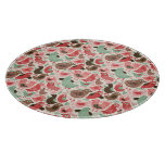 background with cute birds cutting board