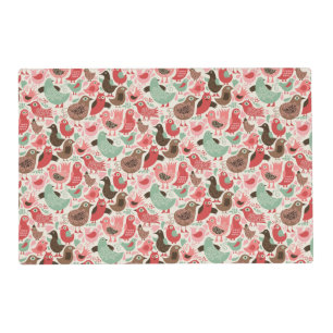 background with cute birds placemat