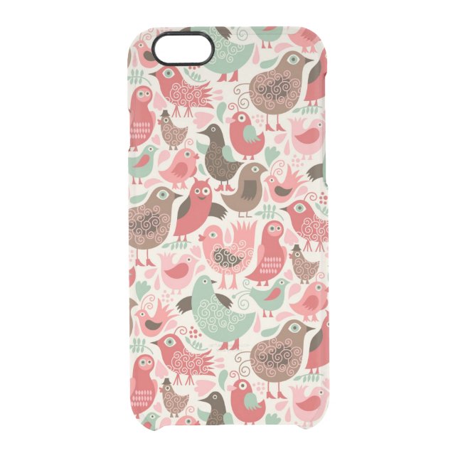 background with cute birds uncommon iPhone case (Back)