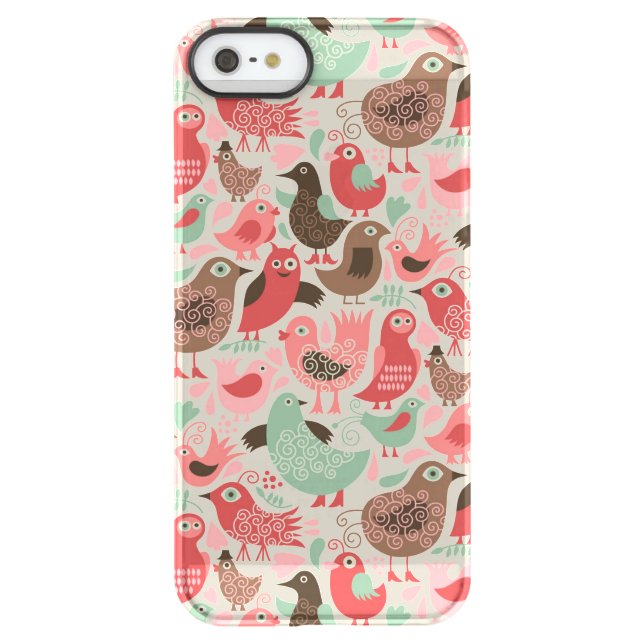 background with cute birds uncommon iPhone case (Back)
