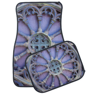 Background with decorative fragment (ancient doors car floor mat