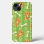 background with dogs and bones iPhone 13 case