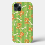 background with dogs and bones iPhone 13 case