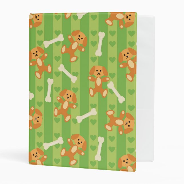 background with dogs and bones mini binder (Front/Inside)