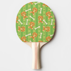 background with dogs and bones ping pong paddle